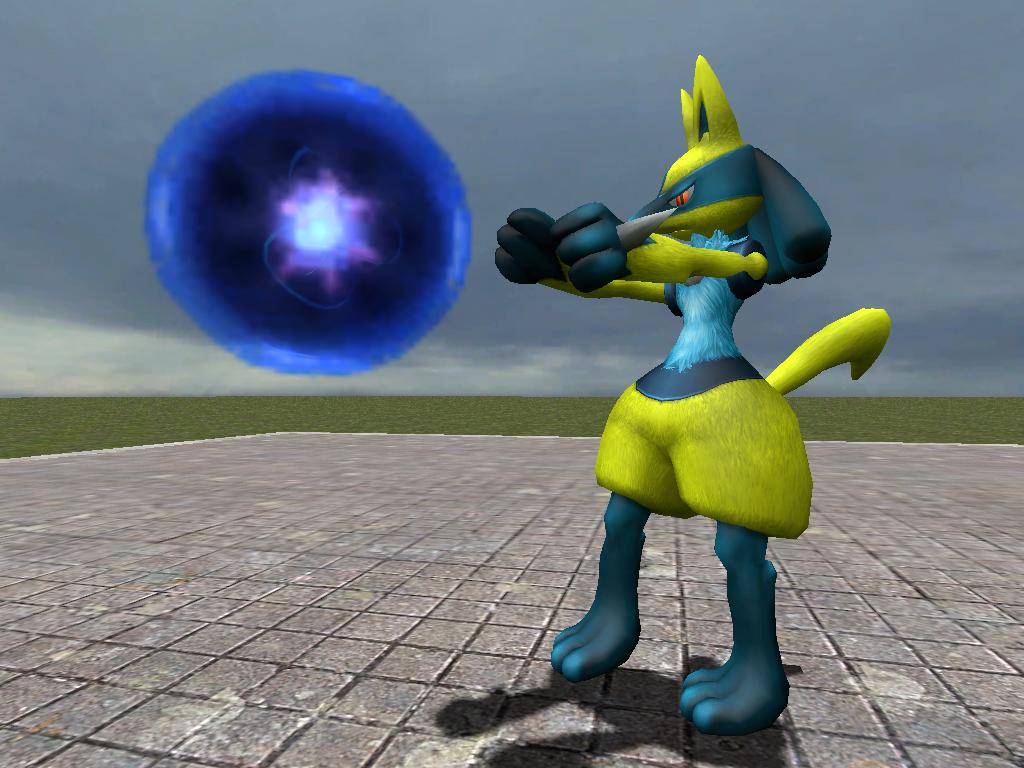 Lucario use Aura Sphere