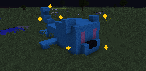 Mew Build Minecraft Shiny Mew MC build by DaddyDog16 on DeviantArt