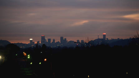 Johannesburg twilight skyline