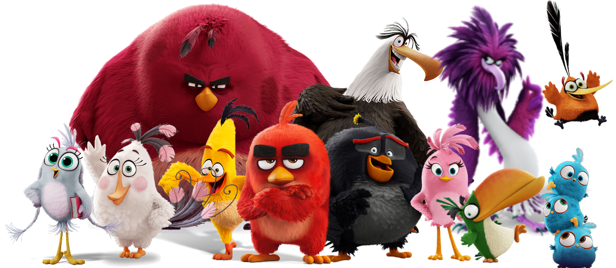 Red Chuck Bomb And His Flock - Angry Birds Movie By Guy2008 On Deviantart