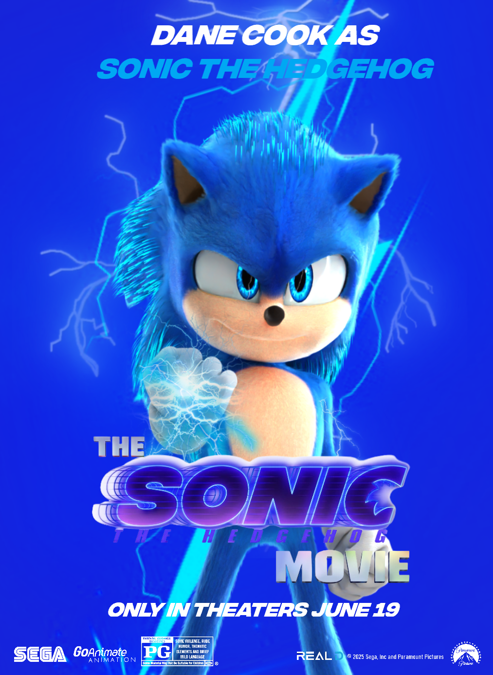 The Sonic the Hedgehog Movie Sonic poster (USA) by Guy2008 on DeviantArt