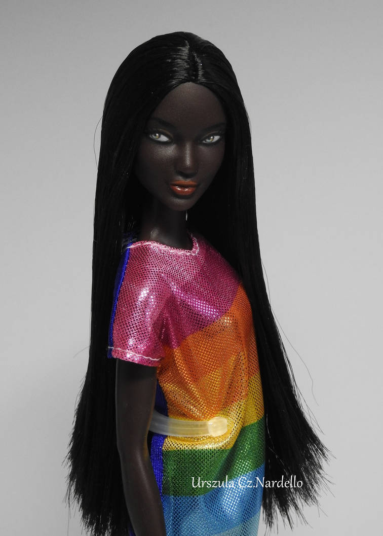 Barbie Afro Fashionistas regenbogen ooak1 by ullaooak on DeviantArt