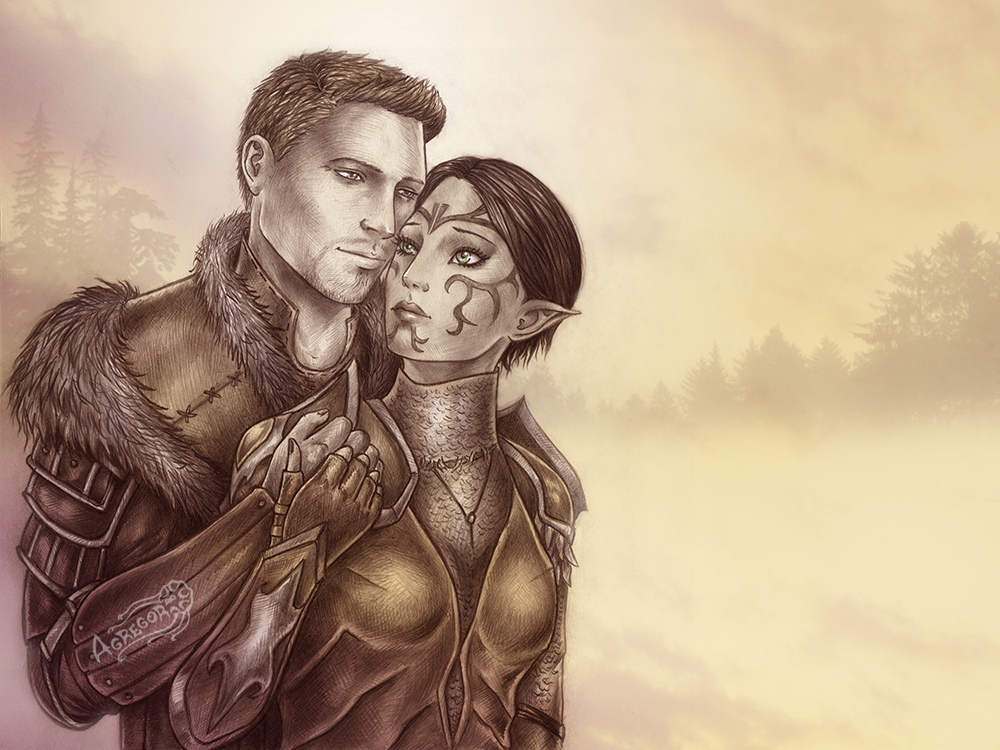 Mahariel x Shianni  Dragon age, Beautiful art, Deviantart