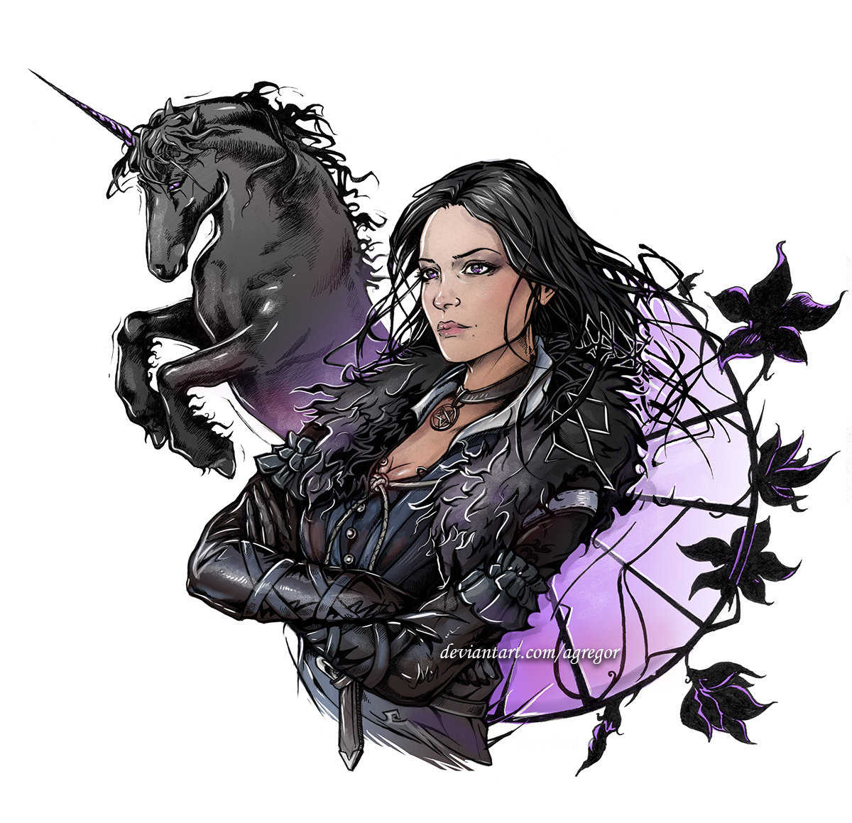 Yennefer Vengerberg witch portrait - view more The Witcher fan art