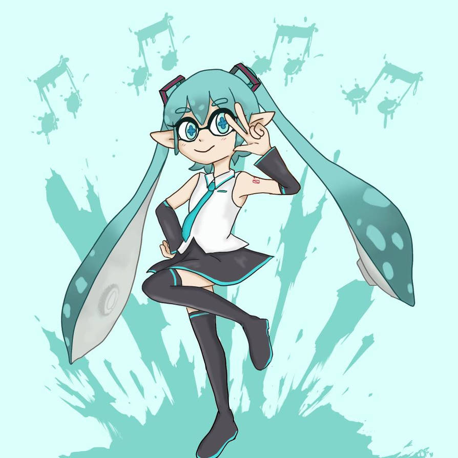 Splatune Inku Splatune Miku by GhostlyMauve on DeviantArt