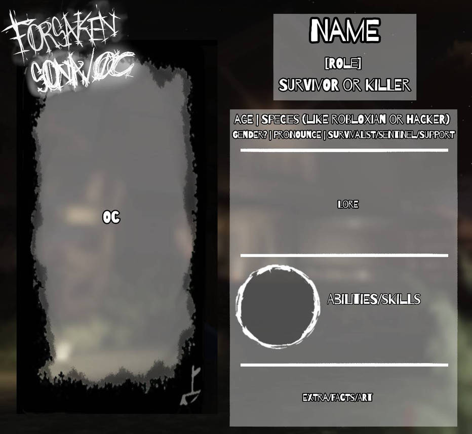 Forsaken roblox oc template sheet! (Read Desc!!!) by MeriSaphire3 on