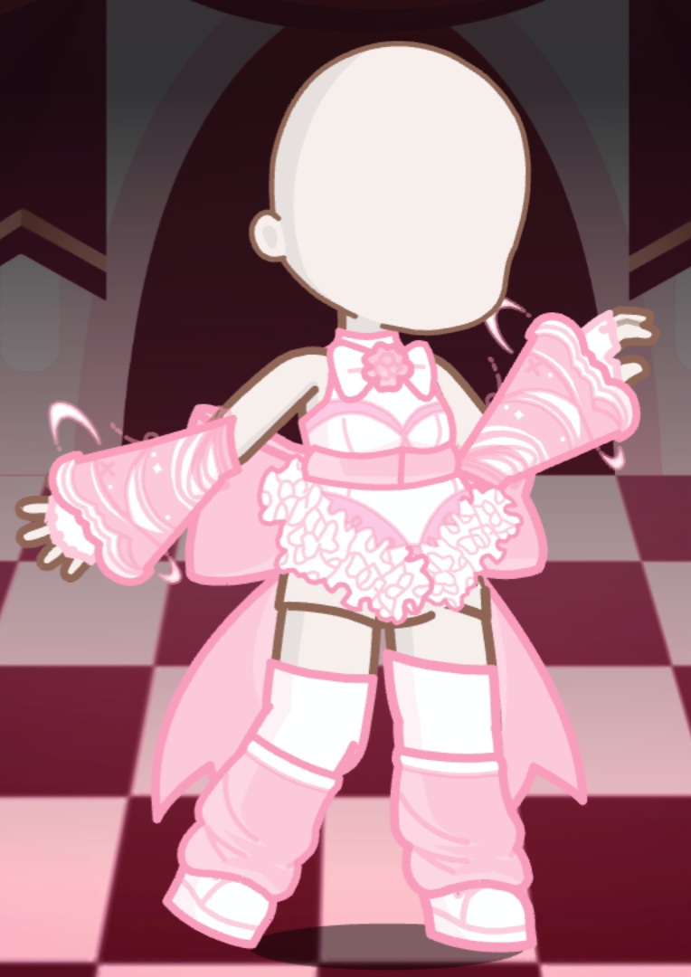 gacha dress pink Gacha Club Outfit with Pink Dress and Bows