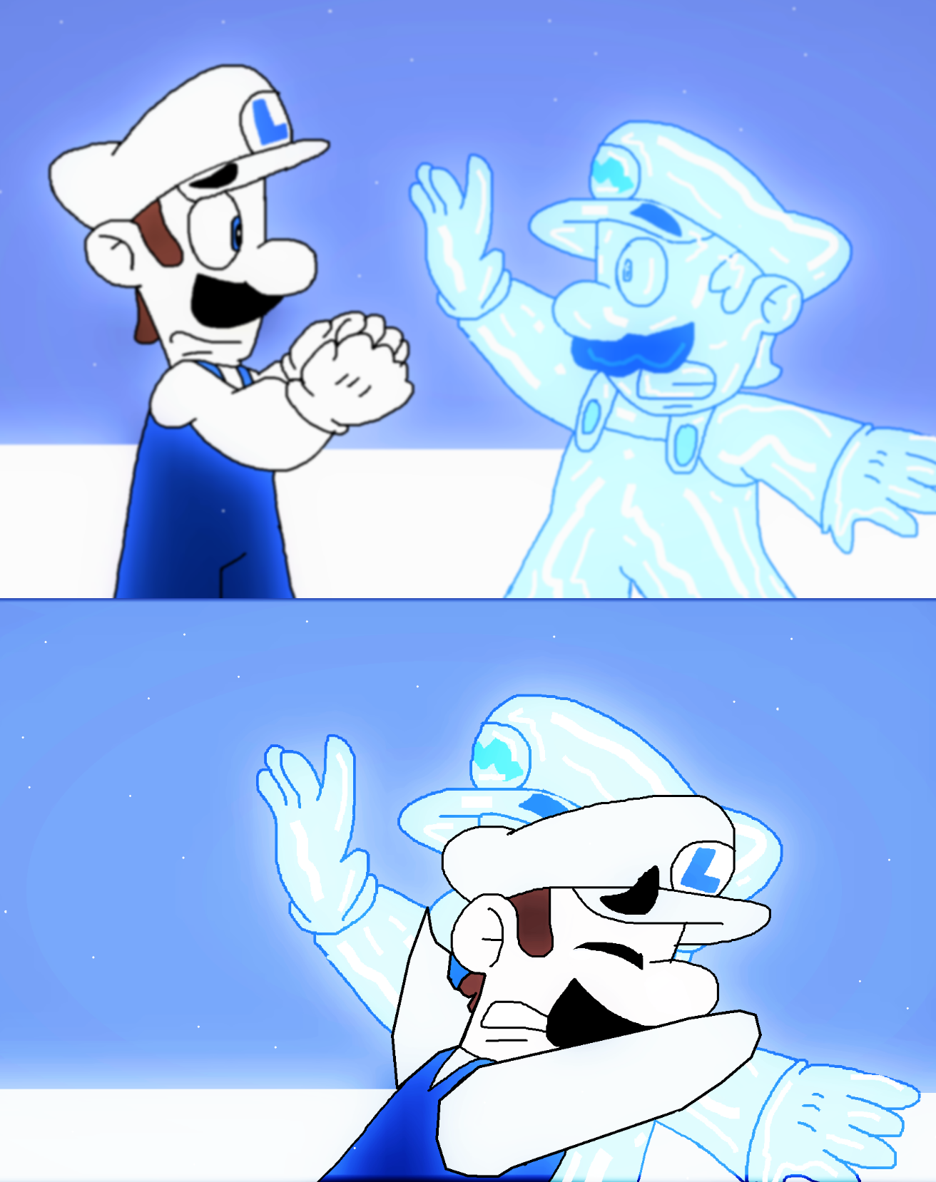 Solid Mario Luigi Sacrifices To Mario's Solid Freeze to Death by RaphaelIsSoAwesome ...