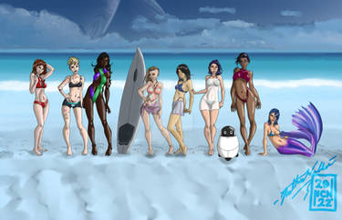 Starscape - Swimsuits on Blue Sands Beach Lineup