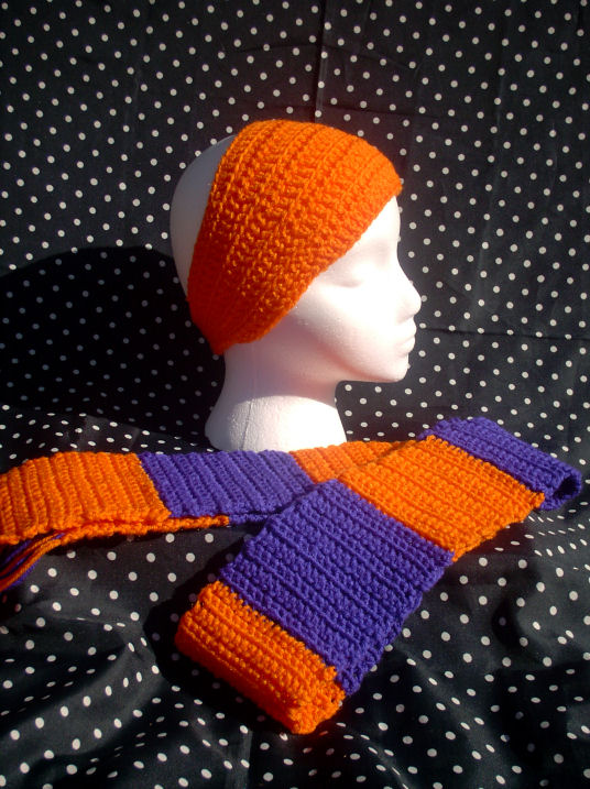 OrangenPurple Scarf and Panta