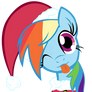 Merry Christmas Rainbow Dash {Vector}