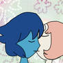 Pearl and Lapis Kissing 2