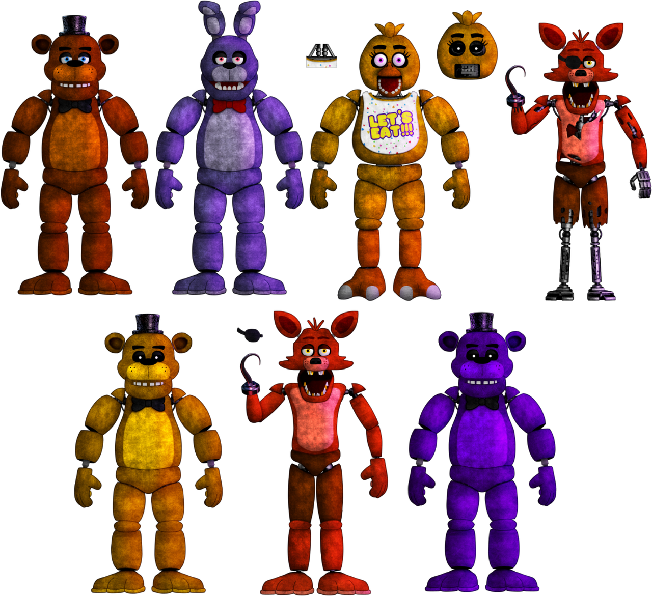 2D FNAF 1 Animatronics By Terbonner On DeviantArt 2d-fnaf-1-animatronics-by-terbonner-on-deviantart