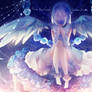 Blue rose of white angel