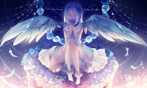 Blue rose of white angel