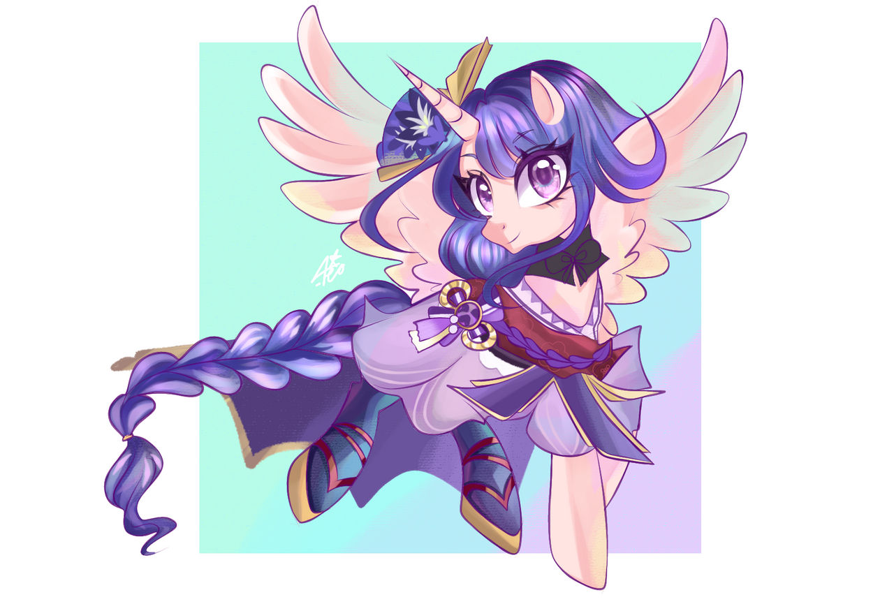 Mlp Crossover Raiden Raiden Shogun (Pony) by NamieArt on DeviantArt