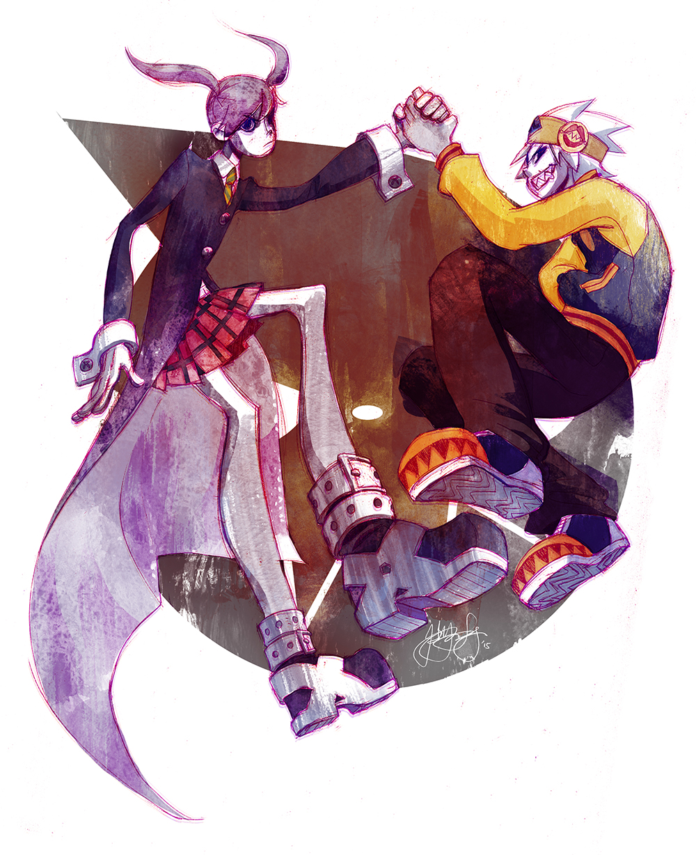 Maka and Soul by ebonysnowwhite