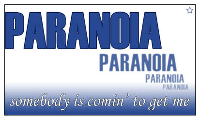 Paranoia Paranoia