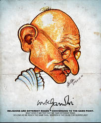 Mahatma Gandhi - Caricature