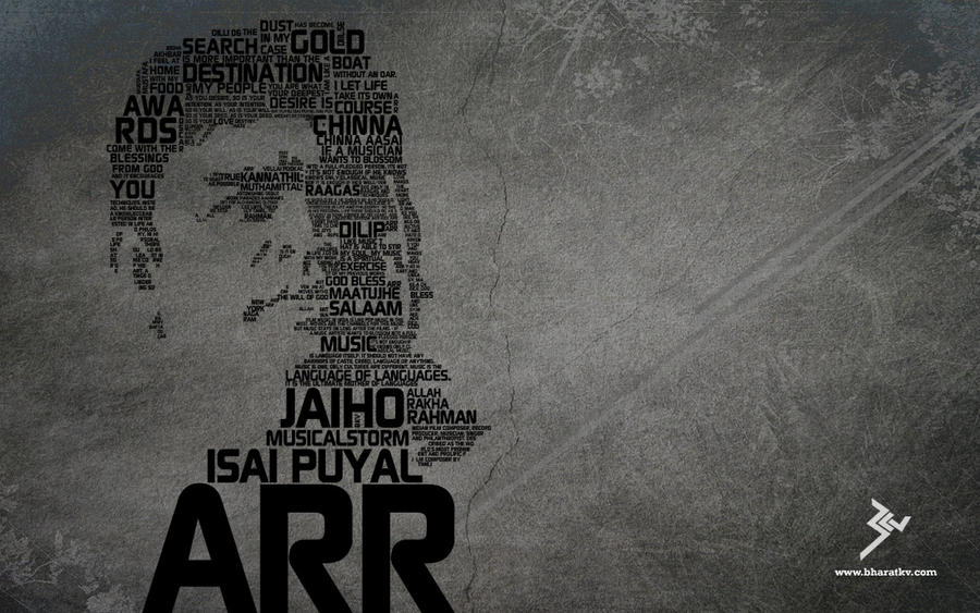 A.R.Rahman - Typo Portrait