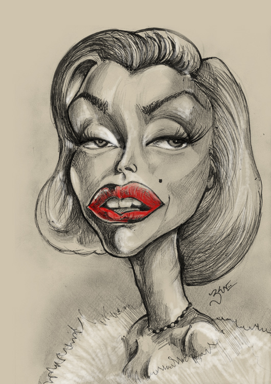 Marilyn Monroe Caricature