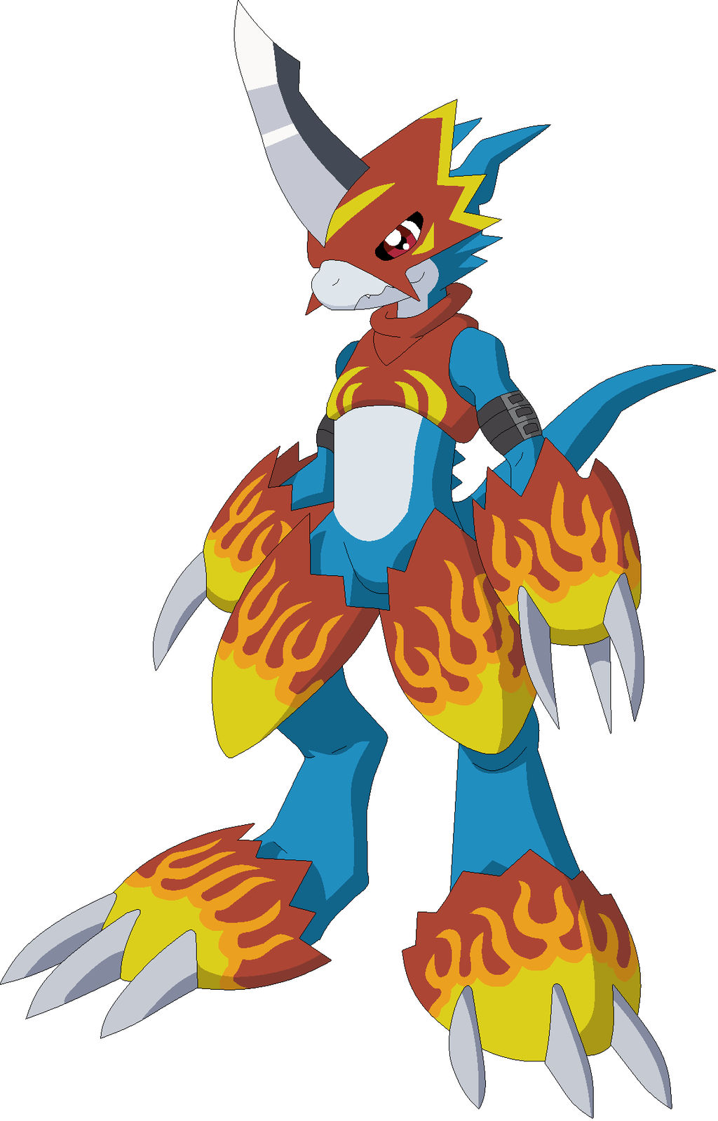 Digimon Base: Flamedramon by TashaHemlock on DeviantArt