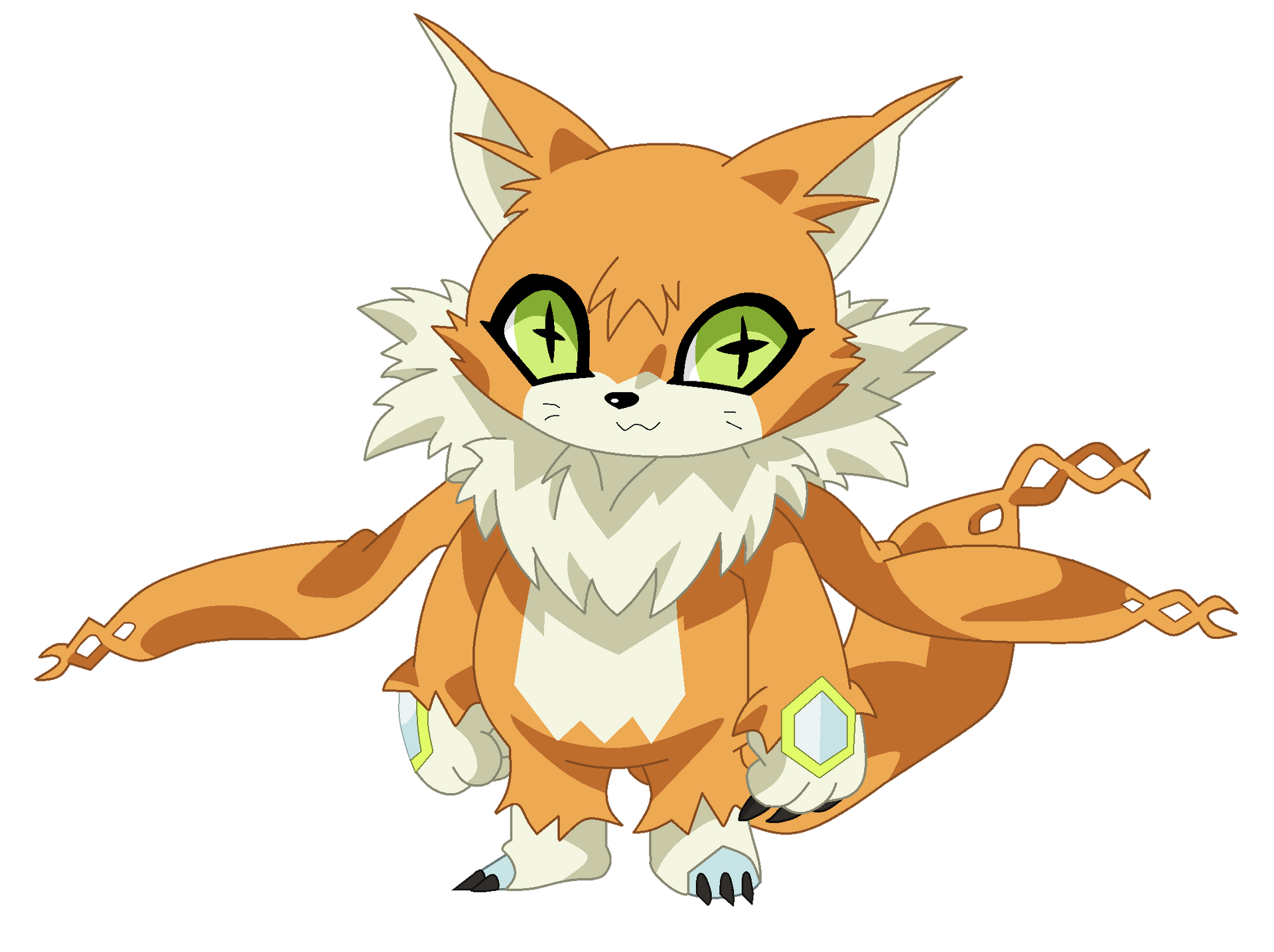 Digimon Base: Pretty Kitty by TashaHemlock on DeviantArt