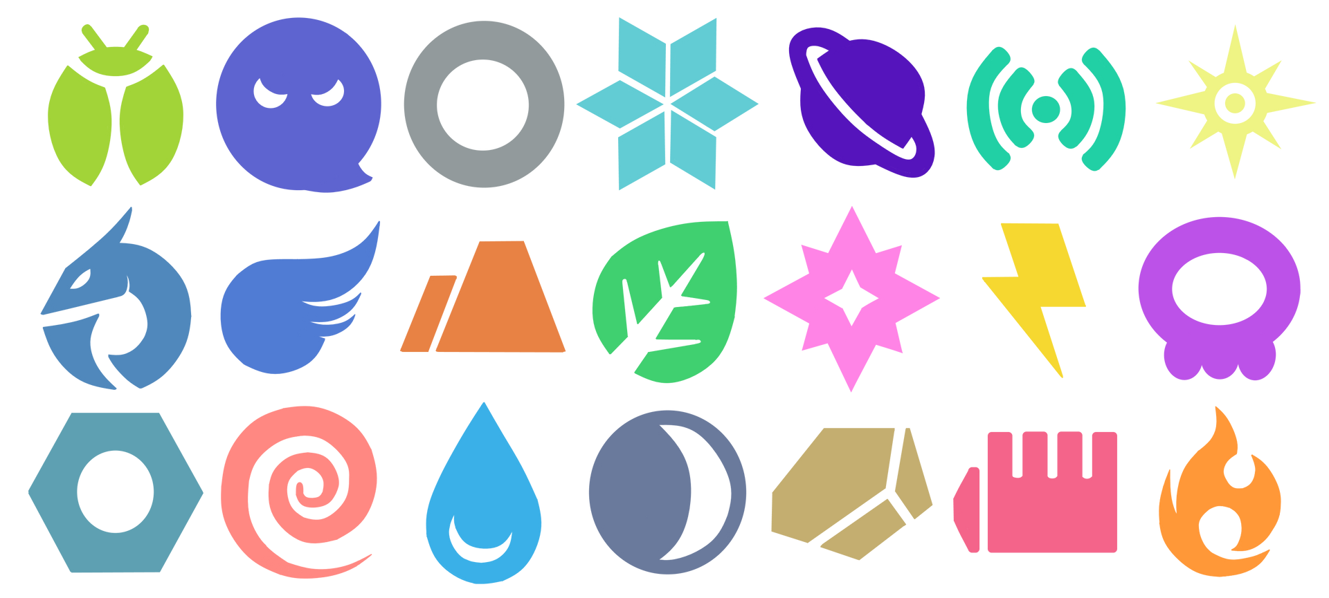 Pokemon Type Symbols by Falke2009 on DeviantArt