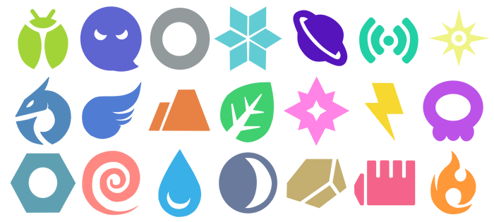 Pokemon/Fakemon: Type Symbols
