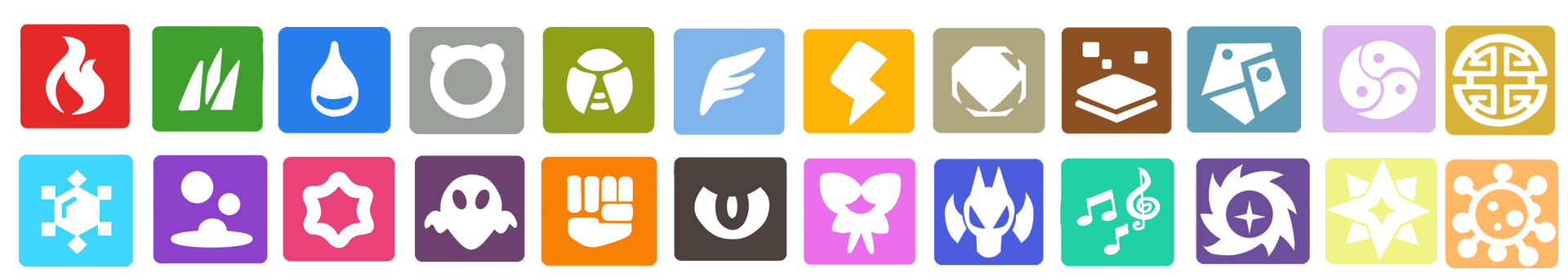 Pokemon Type Symbols by Soluna17 on DeviantArt