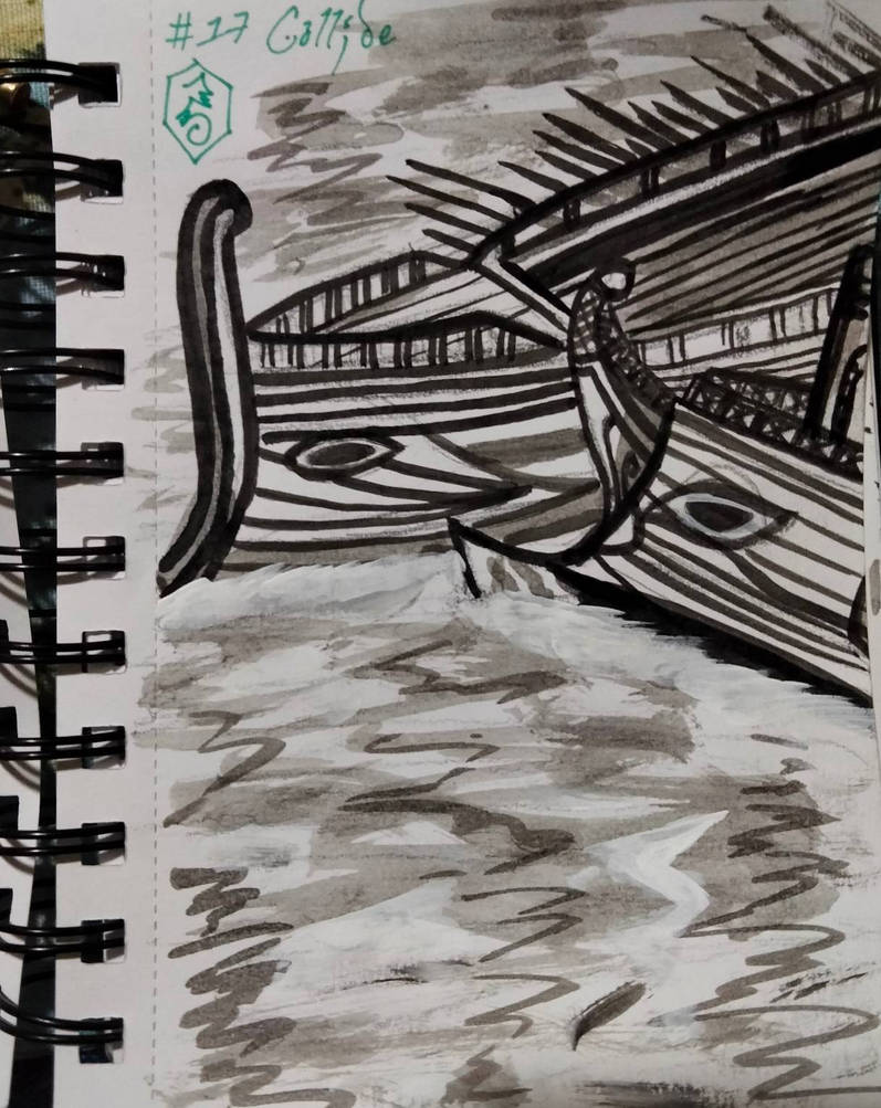 Inktober day 17 Collide by Dagomarosart on DeviantArt
