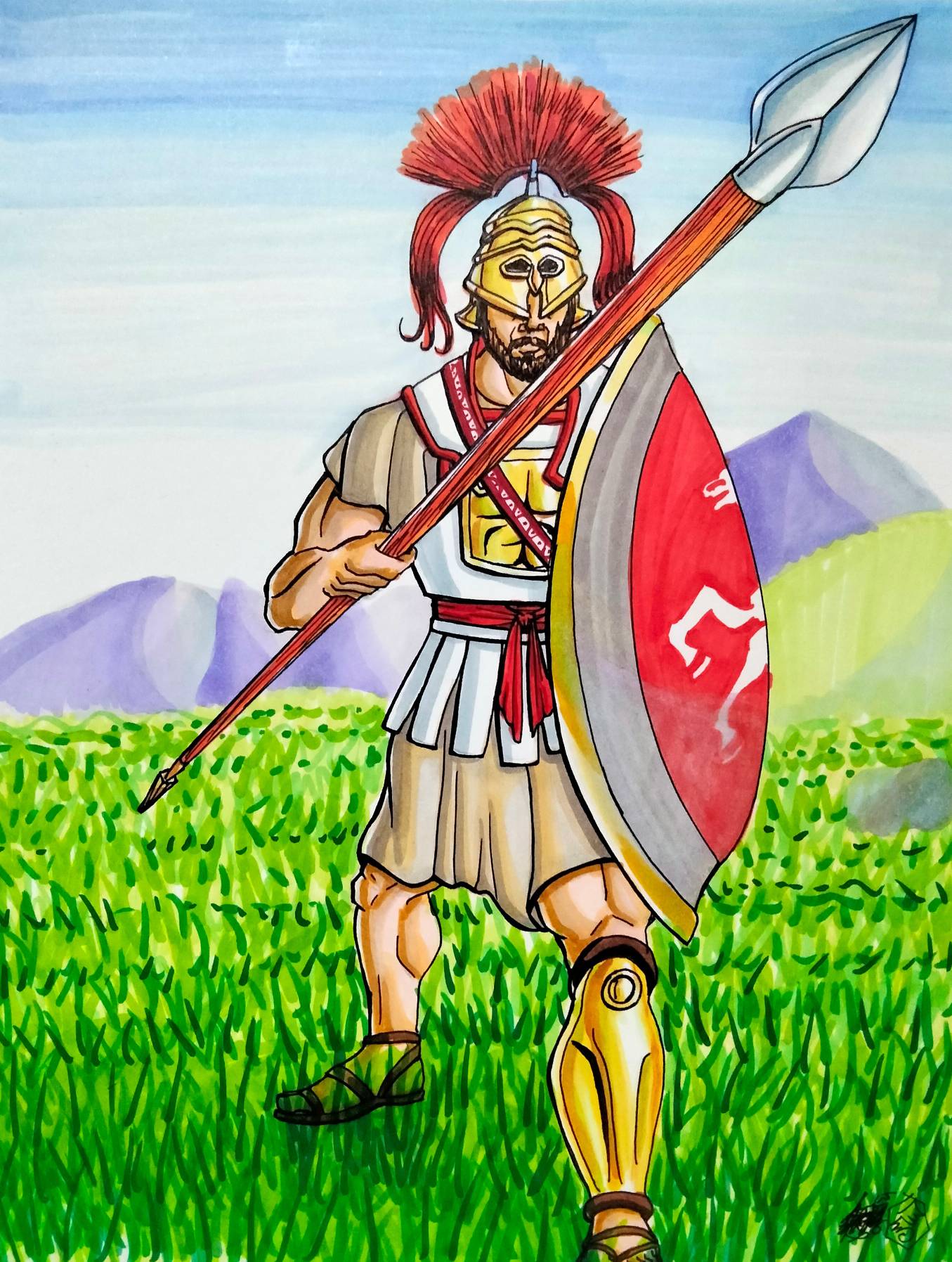 Roman hoplite from the early Republic by Dagomarosart on DeviantArt
