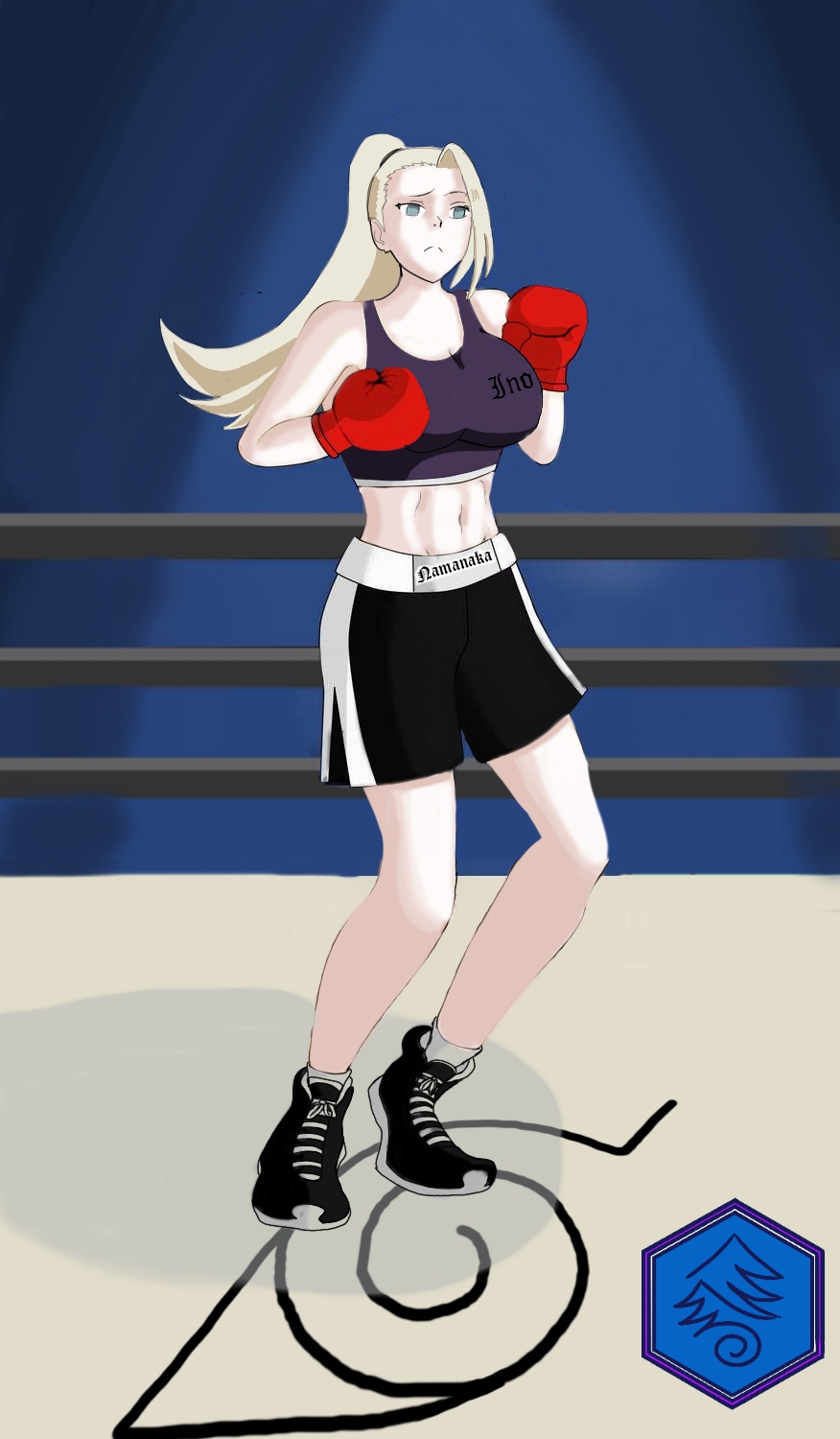 Ino boxing by Dagomarosart on DeviantArt