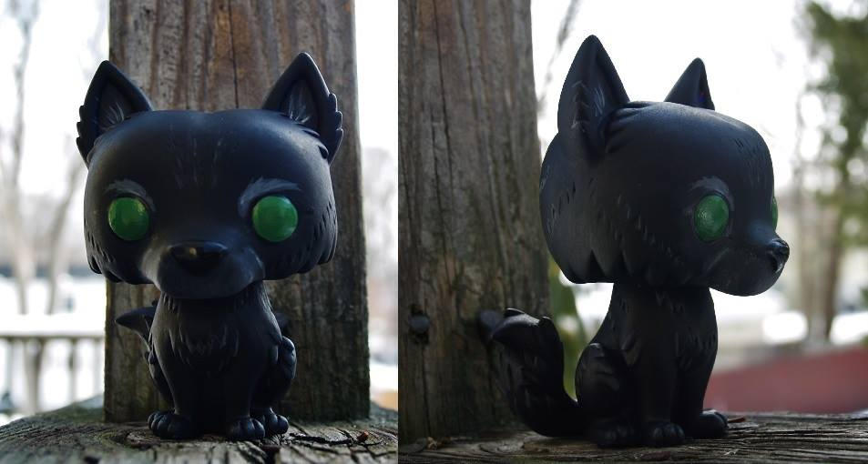 Mini Toy Pet Shop, “Jayfeather” WARRIOR CAT 3” Ooak Custom, Hand