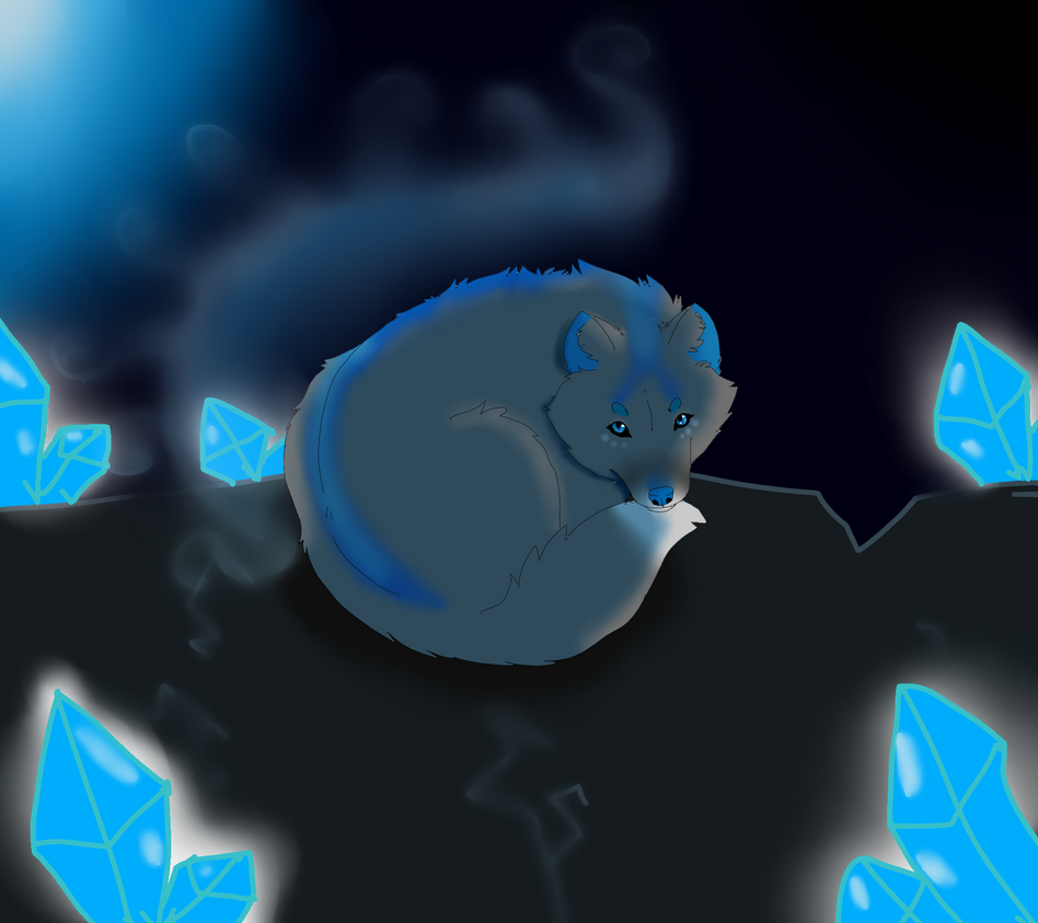 Blue Fire Fox by OakTheFluffy on DeviantArt