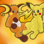 Pikachu and Raichu