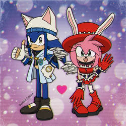 Amy and Sonic as Meroko and Takuto by DarlanSpace