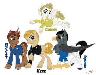 Commission 2 - Mccoy, Kirk, Chekov and Spok MLP