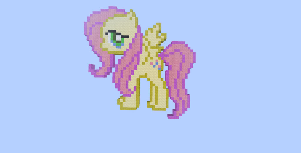 Fluttershy Pixel Art in MC by VectorMacro on DeviantArt