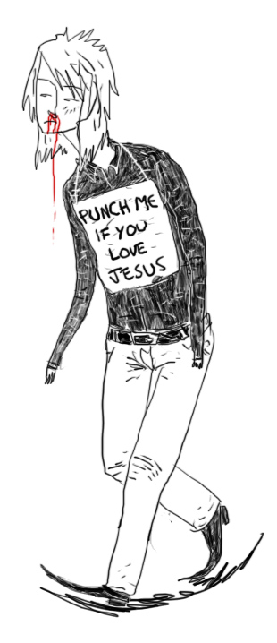 punch me if you love jesus.