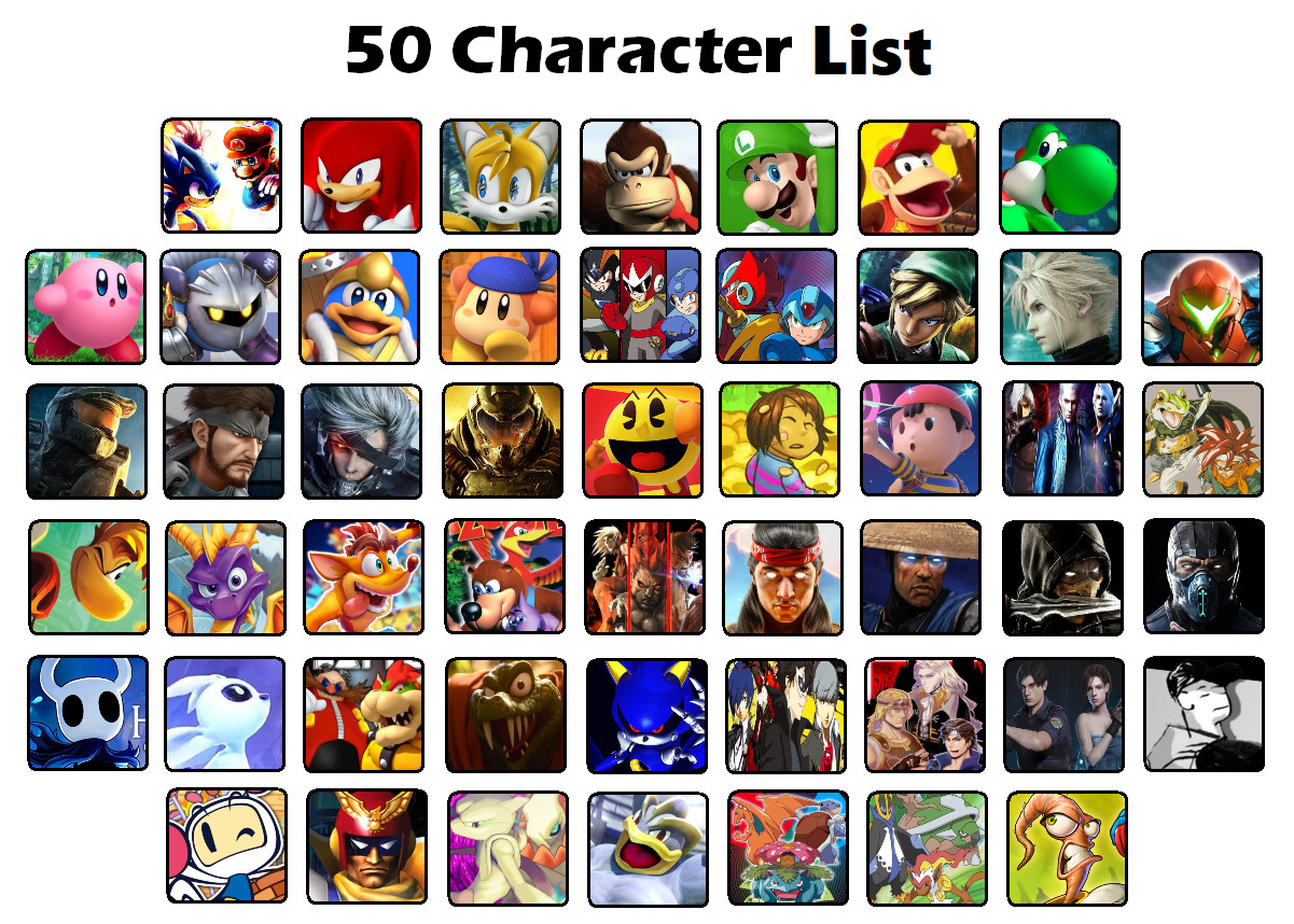 Game Character Roster My Top 50 favorite video game characters by MarioSonicMadokagame on ...