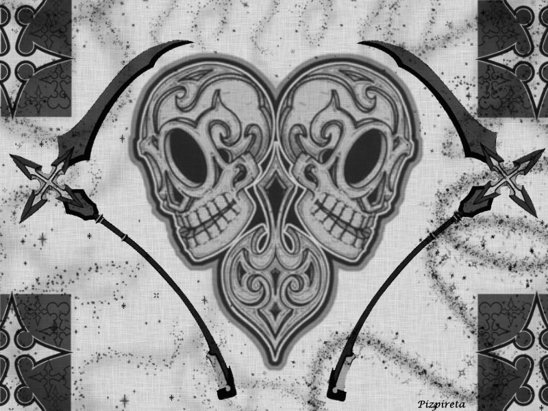 skulls heart