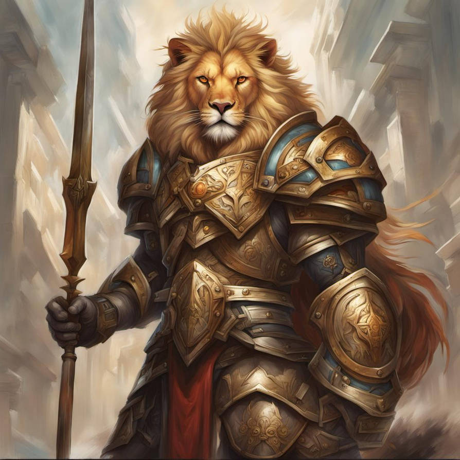 Leonin, Paladin, Lionhead, Strong, Oath Of The Anc by nosatiero on