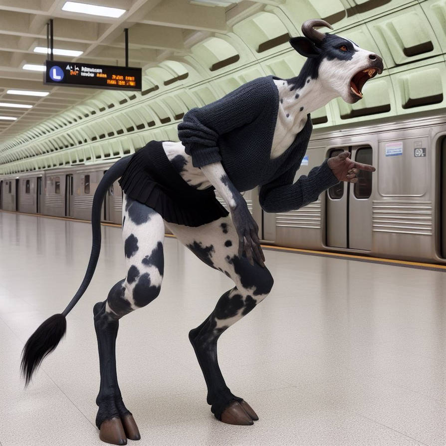 oh lord that woman turned into a cow by lothar777 on DeviantArt