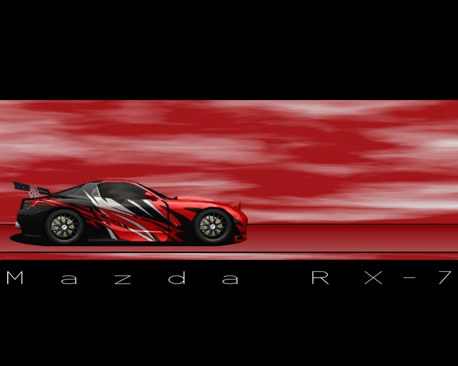 Red Cartoon Rx7 Mazda RX-7 Red by doa666 on DeviantArt