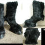 Black hoof boots with dew claw