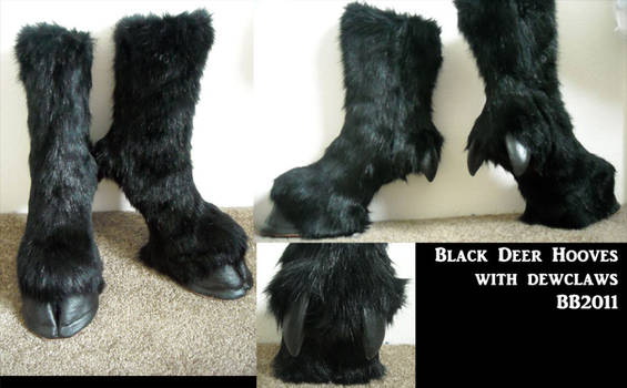 Black hoof boots with dew claw