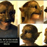 Black Wolven Mask being worn