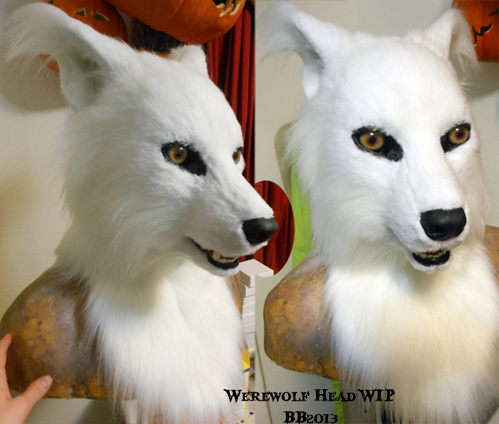 White Werewolf Head SOLD