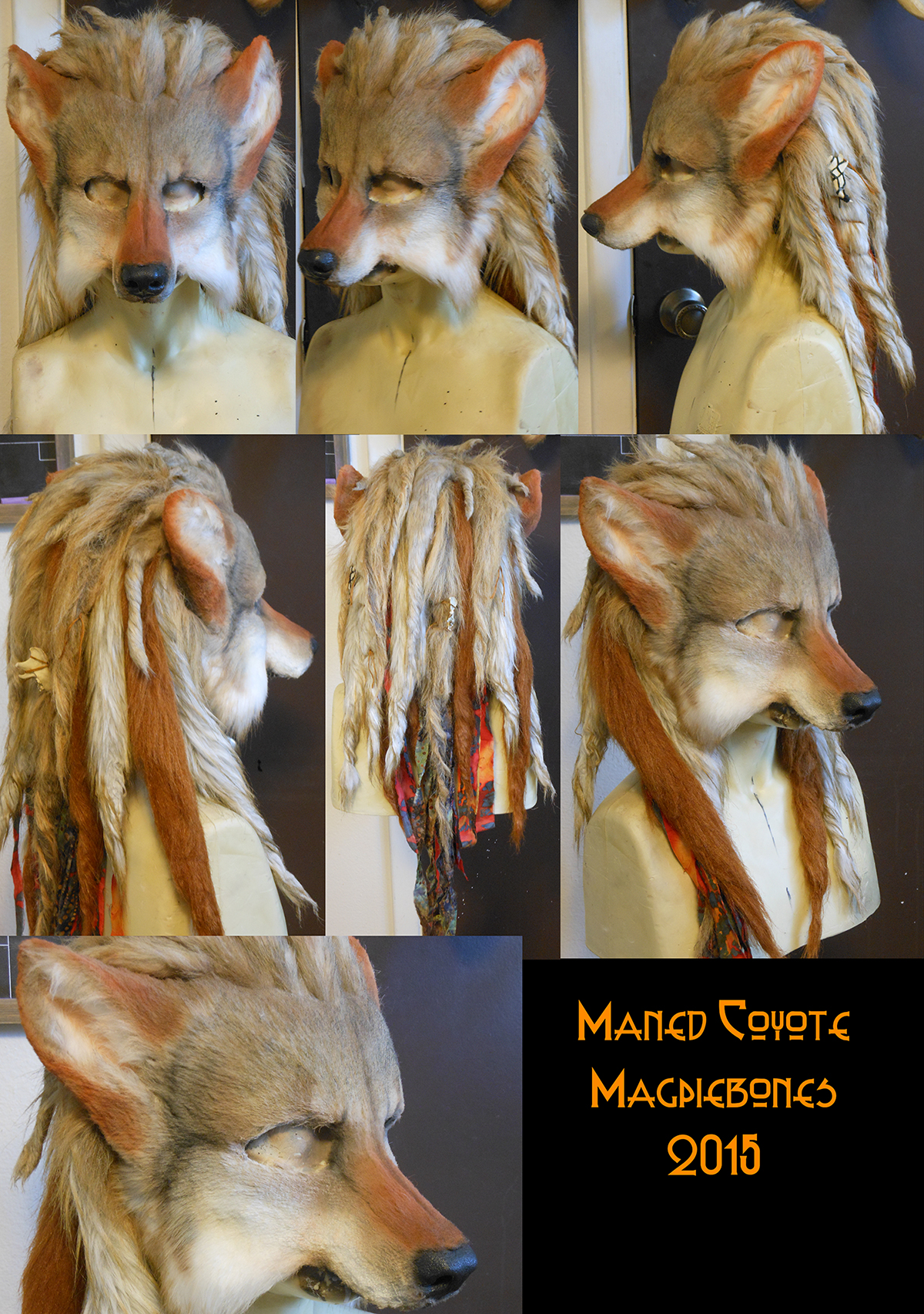 Maned Coyote/Red Wolf LARP Mask